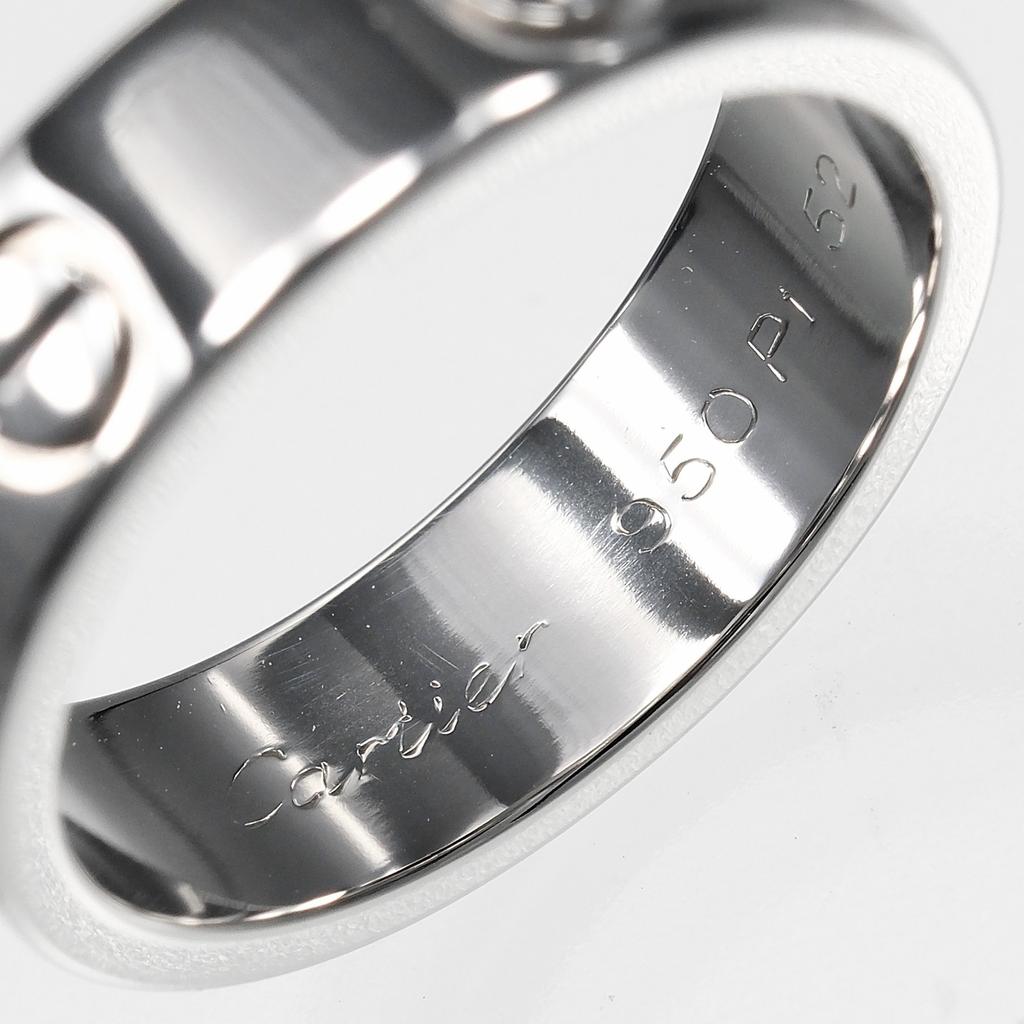CARTIER Love Classic Model Ring Pt950Platinum #6.2(US Size) 9.0g Women Used