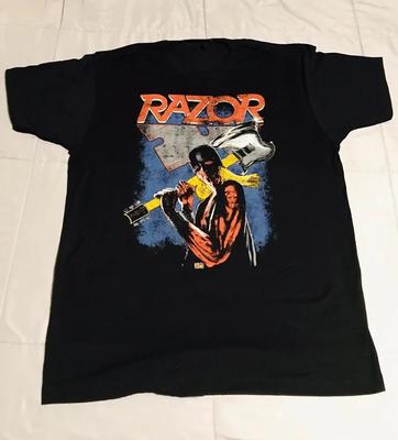 RAZOR Band Music For Lovers Black T-Shirt Cotton Full Size Unisex T-Shirt