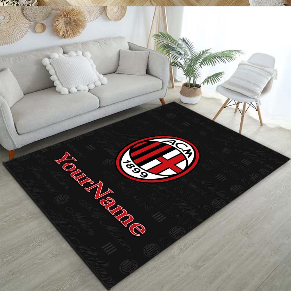 Ac Milan Customize Your Name Area Rug Suitable for Study room Bedrooms Playrooms Hallway Antislip Carpet Anime Office Decor