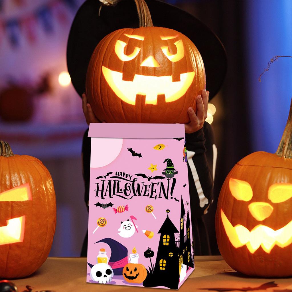 Хэллоуинские закуски, бумажные пакеты, милые и забавные запечатывающие наклейки, декоративный реквизит, товары для вечеринок.