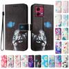 Butterfly and Cat Luxury Painted Leather Case Wallet Book Style Cover for Motorola Moto G60,G40 Fusion,G10,G20,G30,G Play,G Power,Edge 50 NEO...