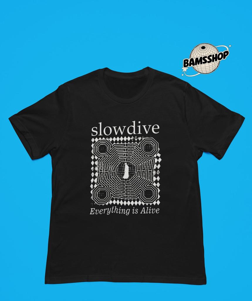 Эксклюзивная футболка Slowdive - Унисекс Мерч Инди-группы - Everything is Alive - Музыкальная футболка Одежда Подарок - Альбом Souvlaki