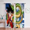 2 Pcs Of Hot-Blooded Anime Japanese-Style Printed Curtains For Children's Rooms, Dormitories, Living Rooms, Decorative Curtains