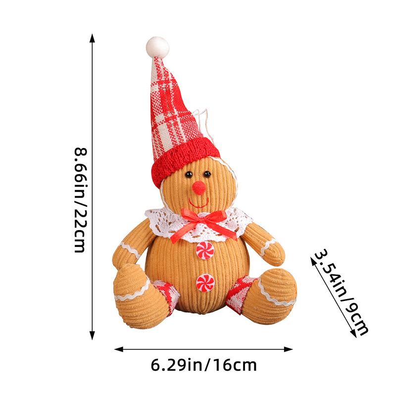 2024 Christmas Gingerbread Man Doll Ornament Xmas Tree Hanging Pendants Kids New Year Gift Christmas Decoration For Home Navidad
