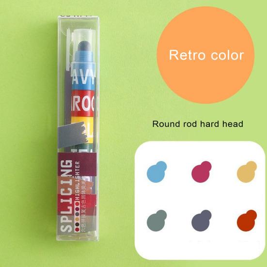 Marker Pen Round Tip Colors DIY Quick-Drying Crayons for 6 Albums Drawing And