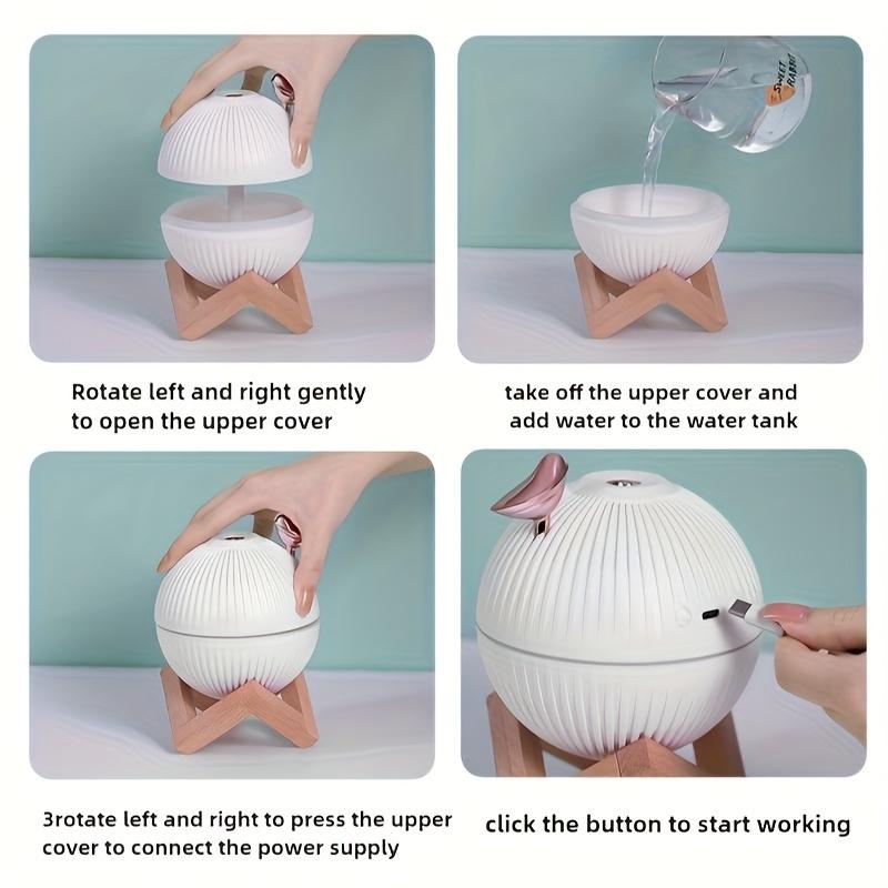 Аромадиффузор для ароматерапии эфирными маслами в форме луны, Увлажнитель для дома, одной комнаты, спальни, Распылитель тумана для очистки воздуха большой емкости, Питание от USB