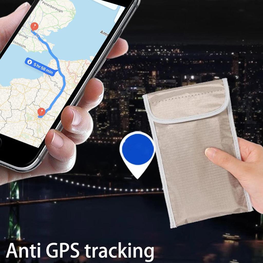 RFID Signal Blocking Faraday Bag for Cell Phone Anti-Theft Key Fob Shield EMF GPS Location Info Anti-Spying/Tracking Caes