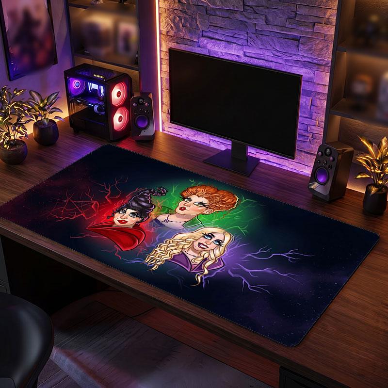 Big Mouse PadHocus Pocus Sanderson Sisters Extended Soft Desk Mat Gaming Office Computer Table Decor Mat