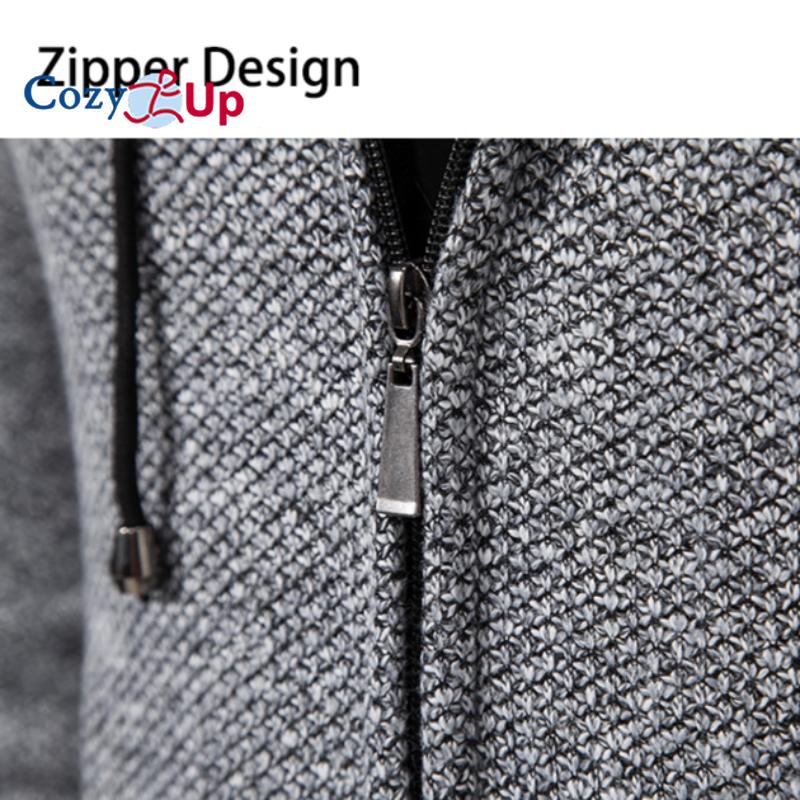 Cozy Up мужской зимний свитер пальто кардиган свитер с капюшоном плюс бархат повседневный утолщенный