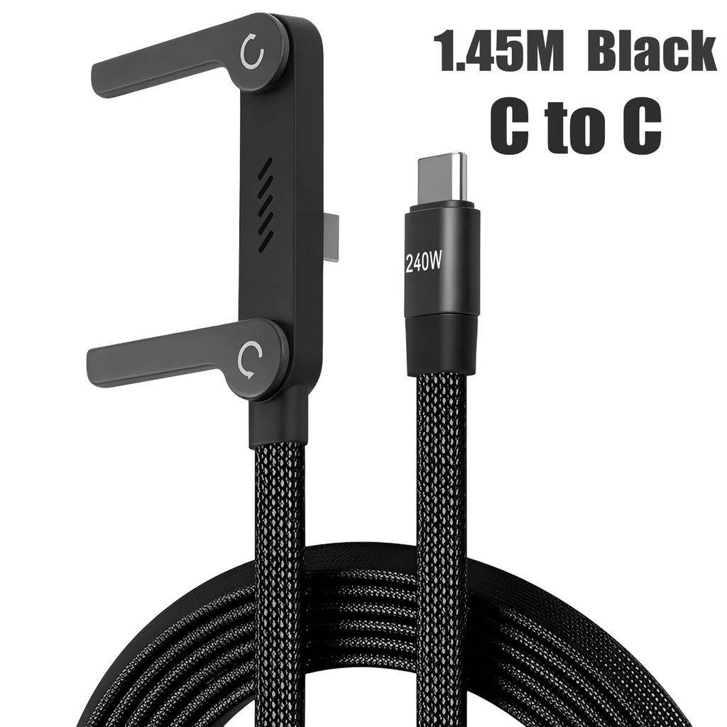 111 Вт 1 в 1 Быстрозарядный кабель USB A/Type-C со складной подставкой для телефона, кабель для быстрой зарядки Type-C, Data Wire для iPhone 11 16 17 Samsung