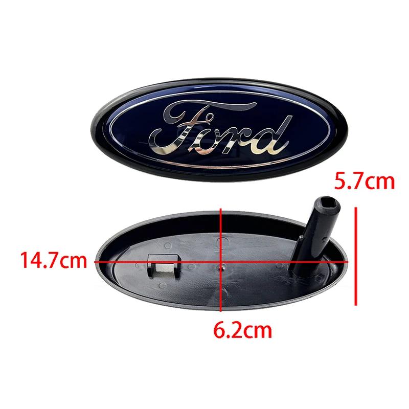 Car Sticker 14.5x6.5cm ABS Car Front Emblem Badge for Ford Focus 2 3 Mondeo Fiesta Ranger Mustang Kuga Explorer Transit Auto Acc
