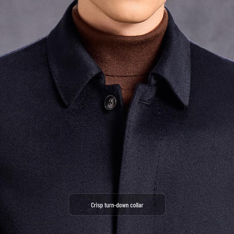 Antonio Men's Light Luxury 85% Goose Down Wool & Cashmere Jacket with Detachable Liner