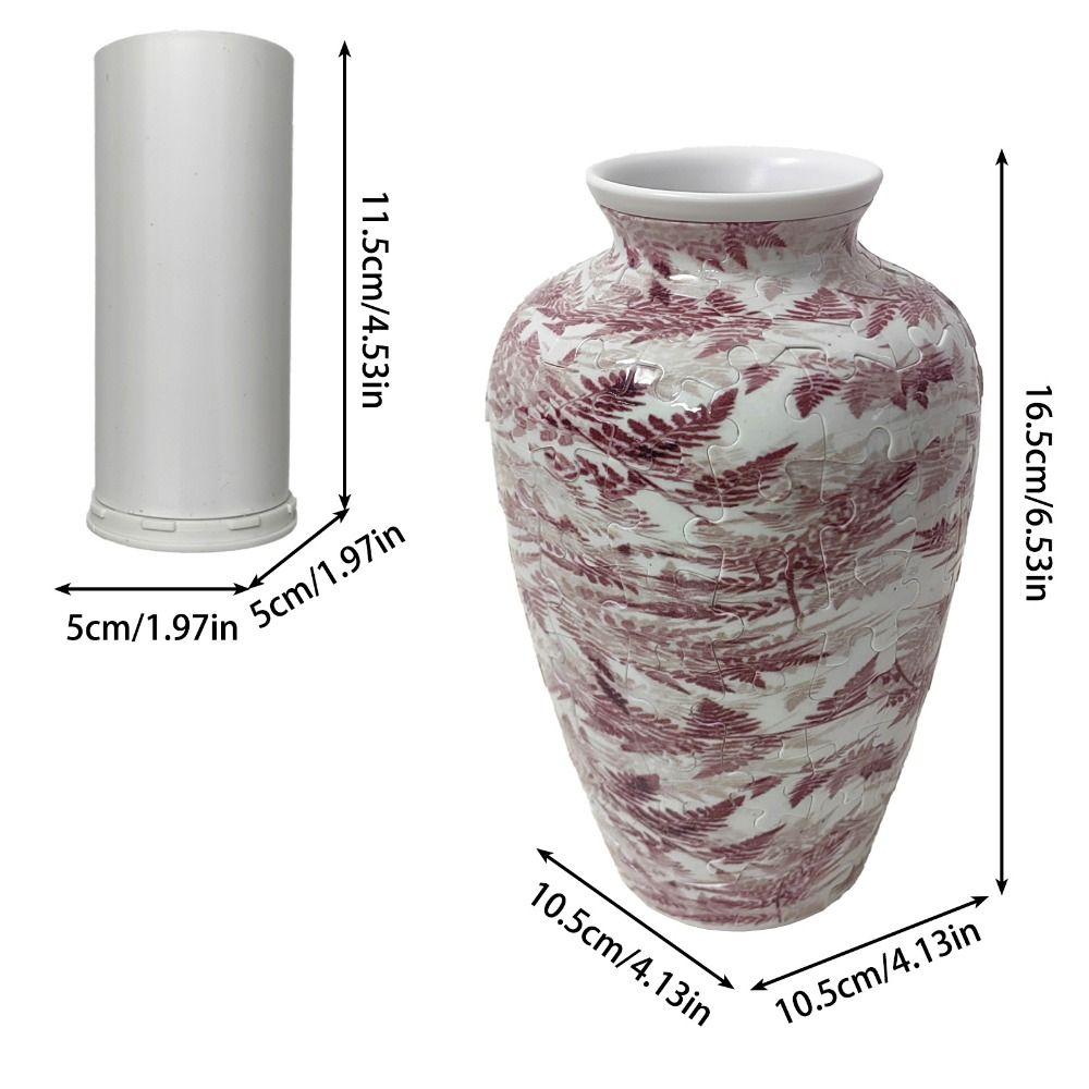 DIY 3D Puzzle Vase Waterproof Flower Arrangement Vase Crafts Flower Vase Jigsaw Housewarming Gift