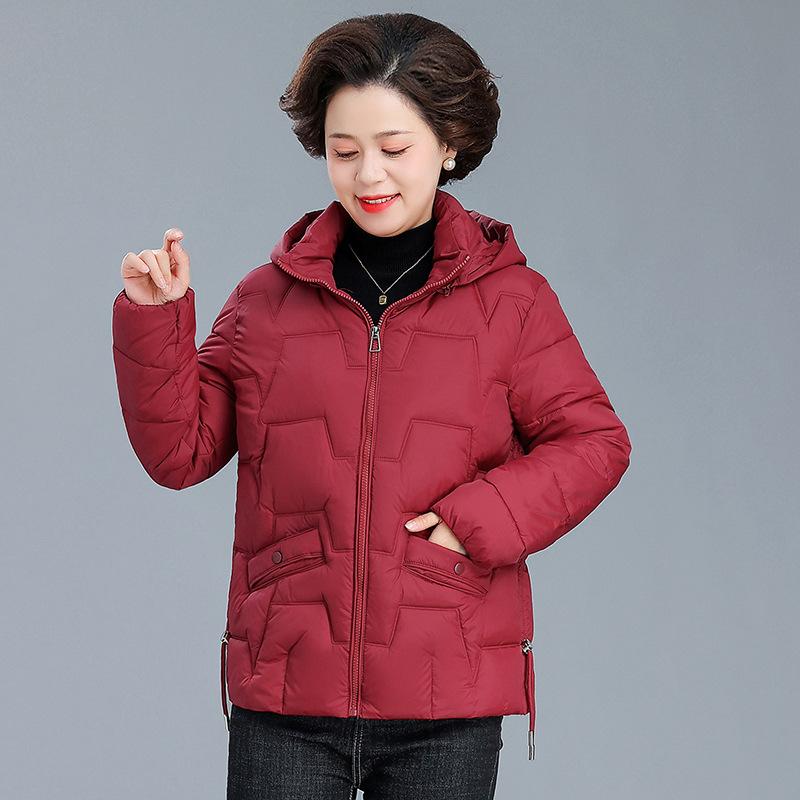 Padded Clothes Women's Winter Warm Short Middle-aged Mother Padded Clothes Down Cotton Fashion Jacket