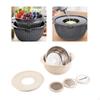 4 In 1 Colander with Bowl Set Fruit Cleaner 360°Rotating Versatile Salad Spinning Tool Strainers
