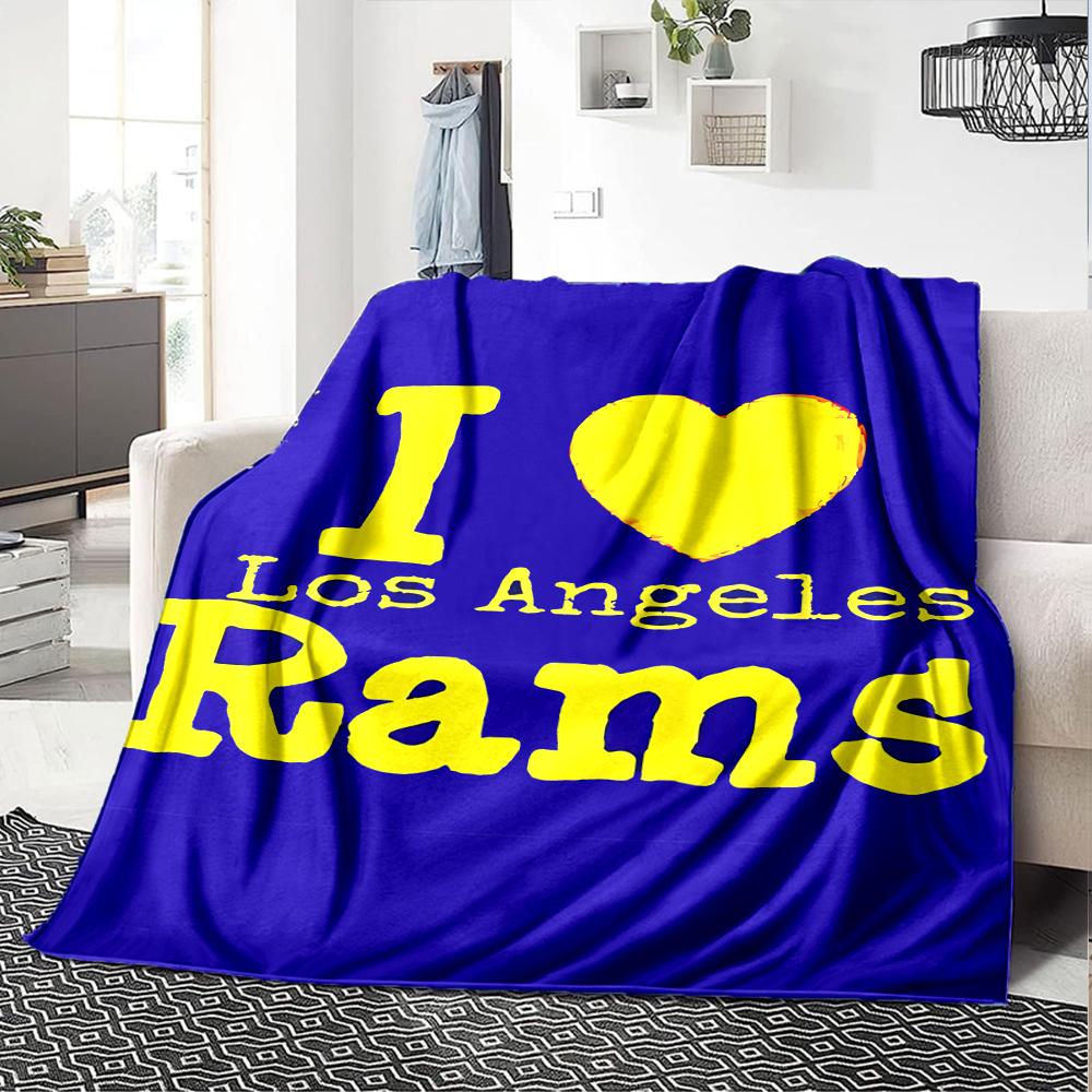 1pc Blanket - Los Angeles Rams logo Print Design,Lightweight Blanket for Sofa,Bed- Soft &Warm,Gift for All Seasons
