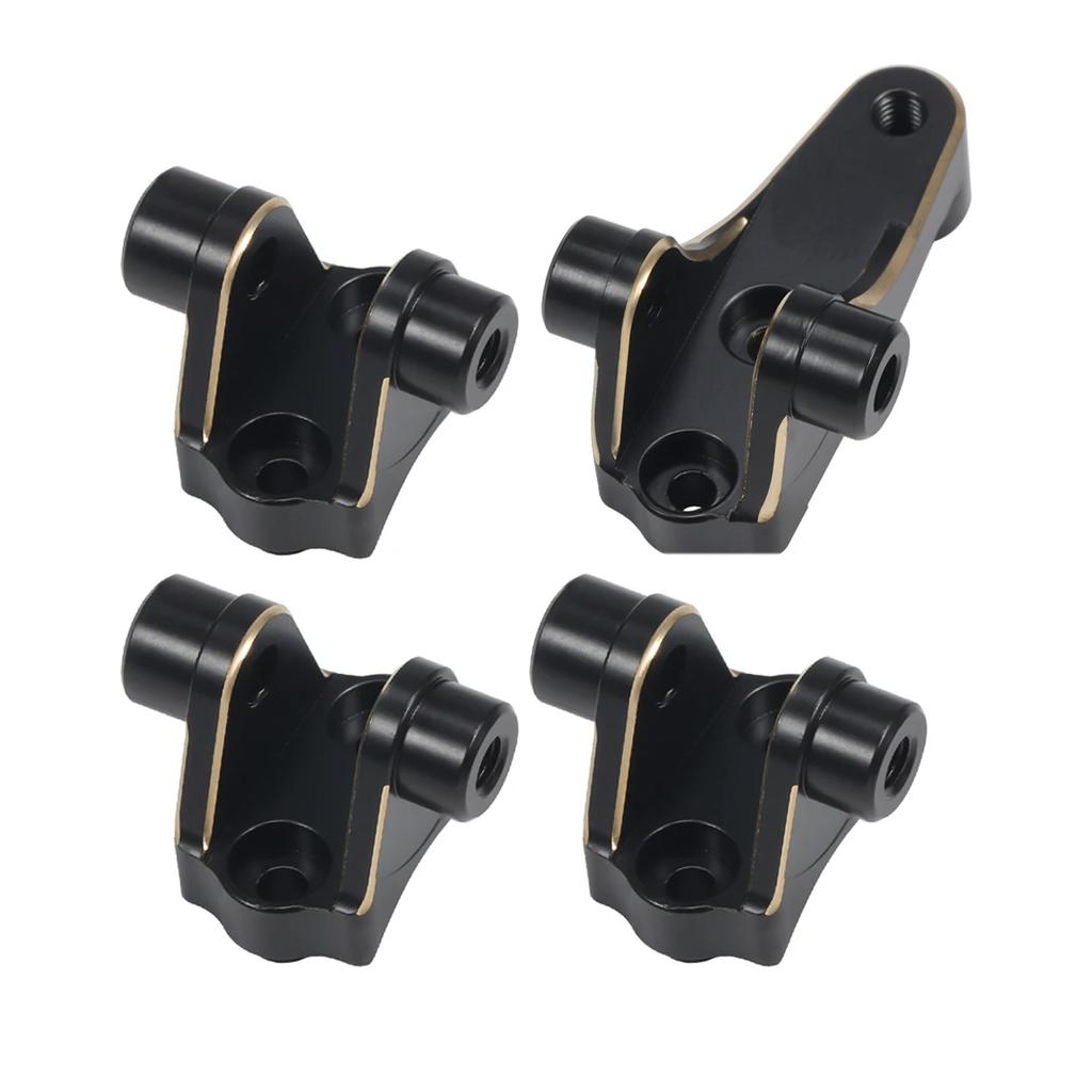 CNC Black Brass TRX4 Suspension Link Mounts Front Rear Axle Mounting Set for 1/10 RC Crawler TRX-4 Bronco Defender 8227 Upgrade