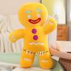 Cartoon Cute Christmas Gingerbread Man Throw Pillow Plush Toy New Year Holiday Gift Child Sleeping Pillow Birthday