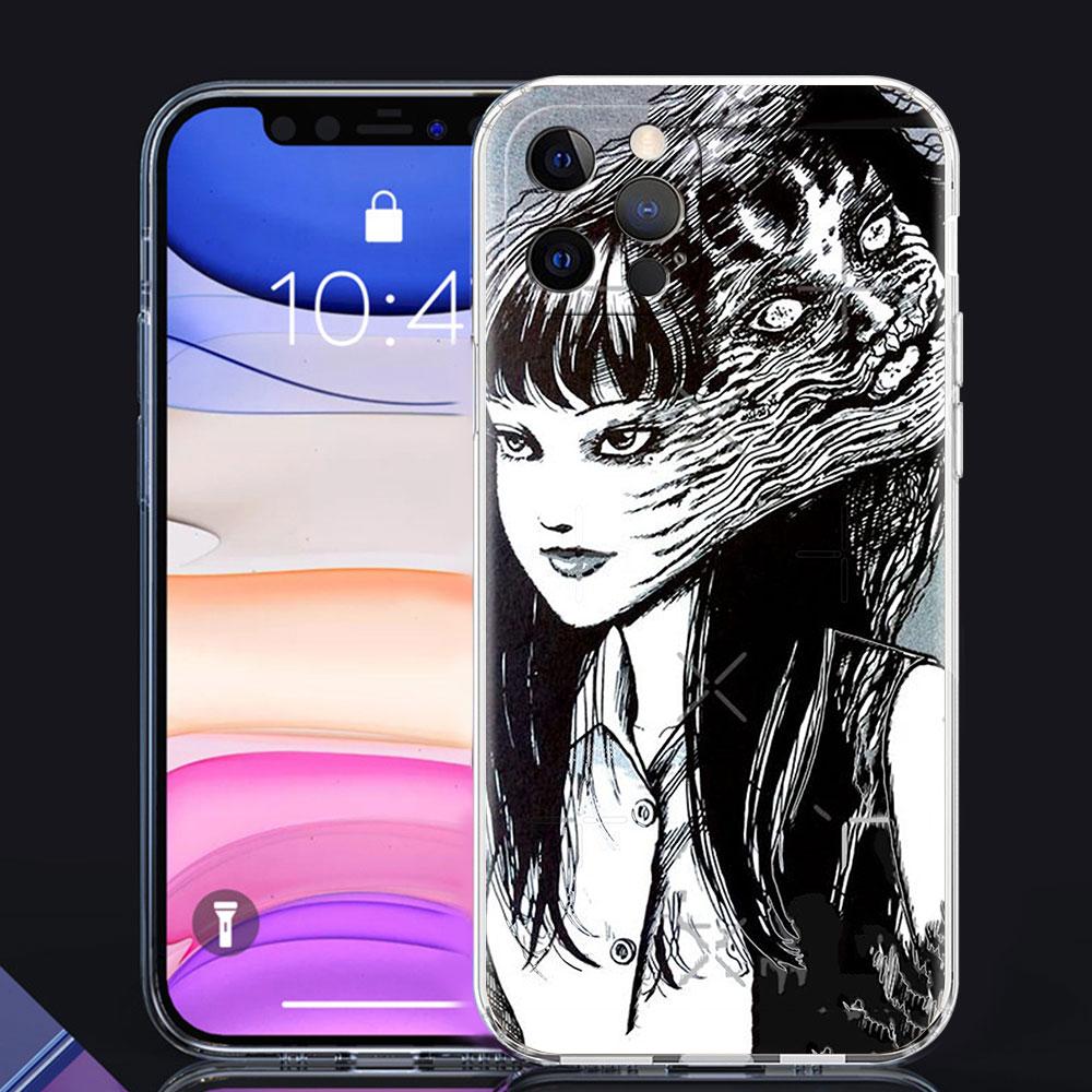 Прозрачный чехол Junji Ito Tomie Tees для Apple iPhone 11 12 Pro Max 7 8 Plus XR SE 2020 X XS 6 6S 5 5S, мягкий чехол для телефона Funda