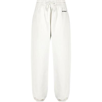 FW22 Однотонные трикотажные брюки-джоггеры с вышитым логотипом, стандартный крой, женские плавки, белые OWCH016S23JER0010410