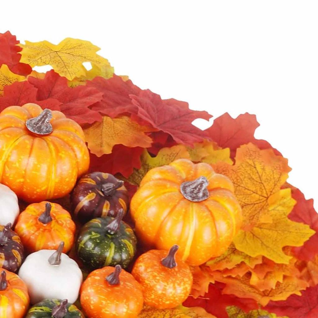 162 шт. Набор искусственных украшений для урожая, реалистичные кленовые листья, желуди, тыквы, украшения для домашнего стола