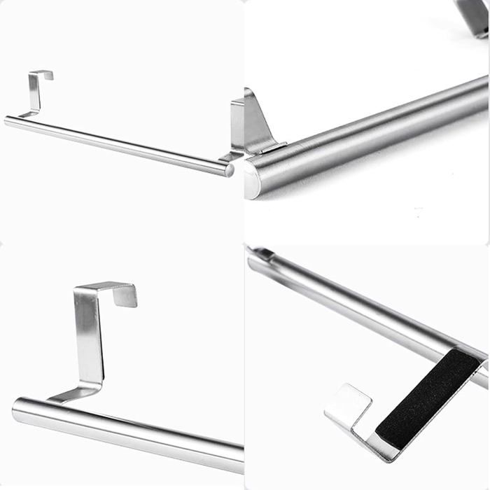 Porte Serviettes - Inox - G1189 - Installation sans perçage - Design compact - Antidérapant