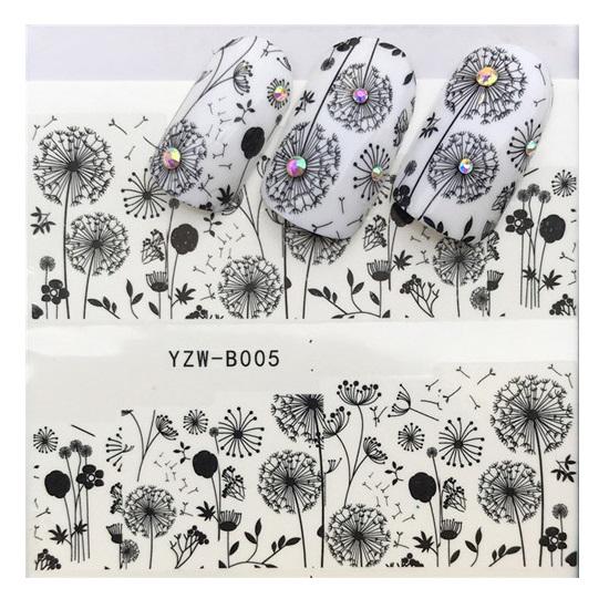 Геометрические и этнические наклейки для ногтей методом аквапереноса для самостоятельного маникюра