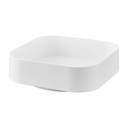 Yamazaki Tower Rotating Storage Rack, Square, White, Approx. W20 X D20 X H6.3cm, Spice Rack, Seasoning Rack, Tray, Tabletop Rack, Product Number: 2198