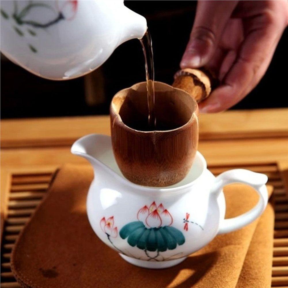 Ситечки Церемония Гаджеты Дуршлаг Воронка Ситечко Бамбуковый Чайный Фильтр Аксессуары для Чая Кунг-фу Инструменты