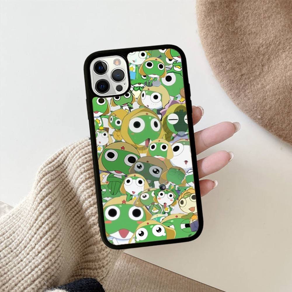Кероро Лягушонок Крутой Гансо Сержант Чехол для Телефона из PC+TPU Для IPhone 17 16 15 14 PRO MAX 11 12 13 PLUS MINI