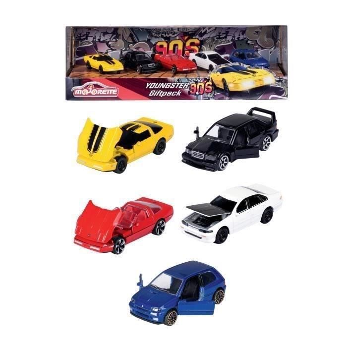 Coffret 5 Voitures - MAJORETTE - Voitures métal a roues libres - Suspensions et parties ouvrantes - Échelle 1/64 - Des 3 ans