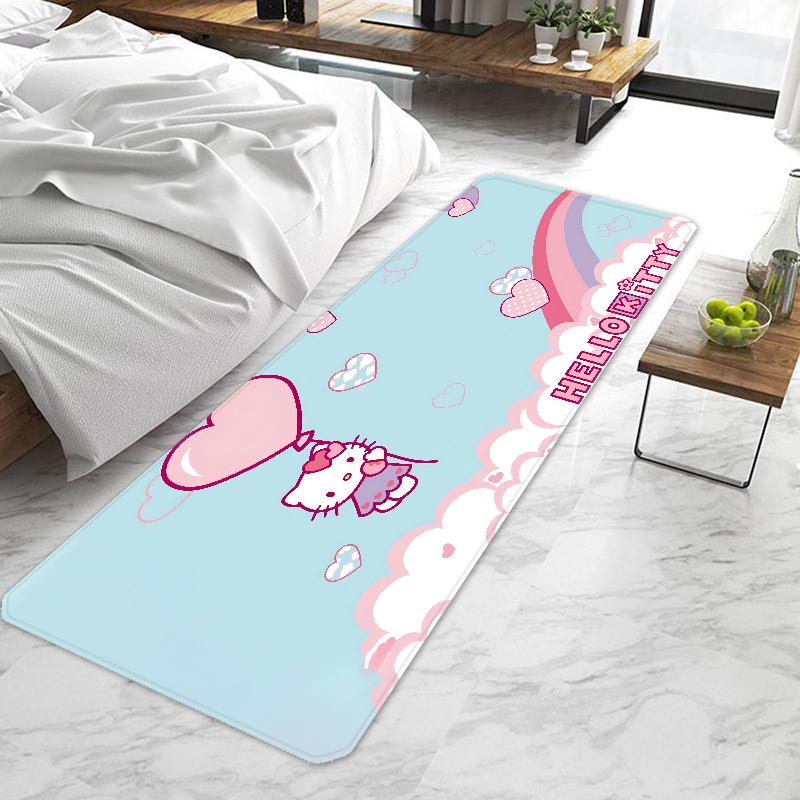 Милый мультяшный Hello Kitty Sanrio Коврик для двери Прихожая Нескользящий Моющийся Кухонный ковер Коврики для гостиной и коридора Ванная комната Ванна