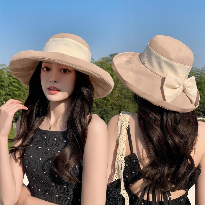 Summer Sun Protection Hat For Women With Wide Brim And Butterfly Knot For Outdoor Fashion And Travel