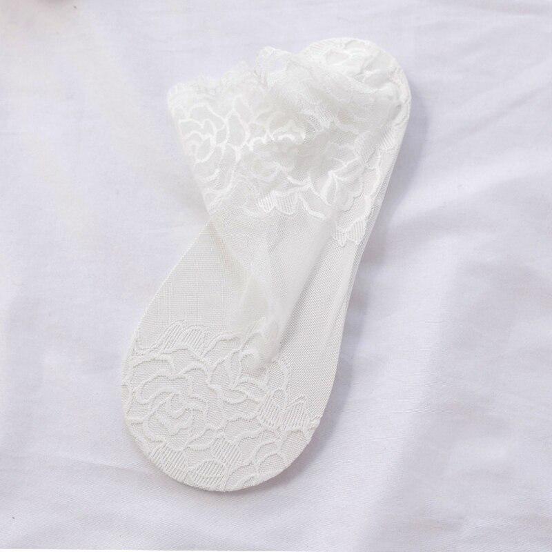 Модные женские сетчатые короткие носки до щиколотки, сетчатые кружевные короткие носки с цветочными рюшами
