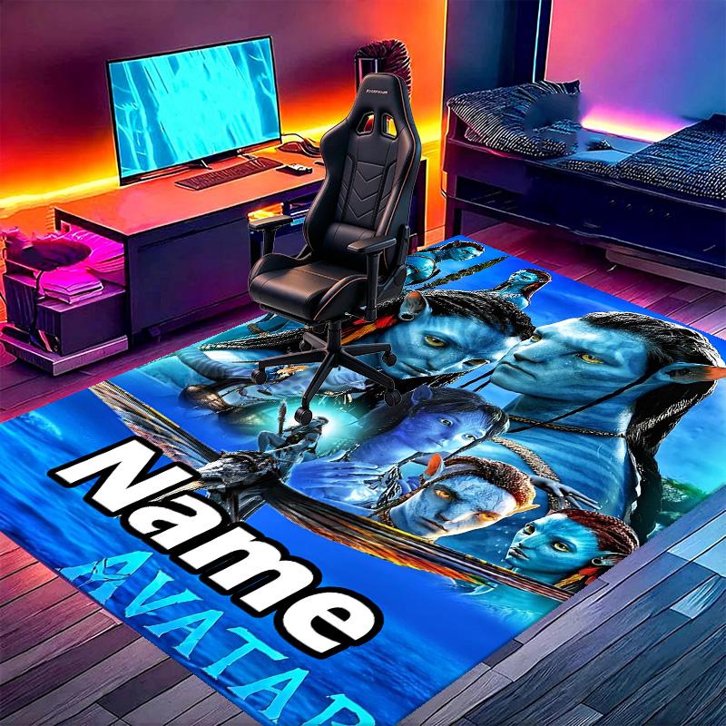 Custom Name Personalized Avatar Print Carpet, Versatile Home Decor Rug, for Playroom, Apartment, Balcony, Entryway, Hallway Gift