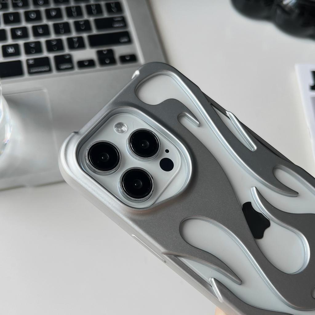 Новый 3D мягкий чехол с рисунком пламени для iPhone 16 15 14 13 12 11 Pro Max Plus модный тонкий ударопрочный защитный чехол