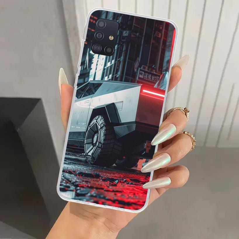 Чехол для телефона Electric Car M-Model S 3 для Samsung Galaxy A52 A32 A22 A12 A02S A50S A30S A10S Note 20 Ultra 10 Plus S10 A31 A20 A71