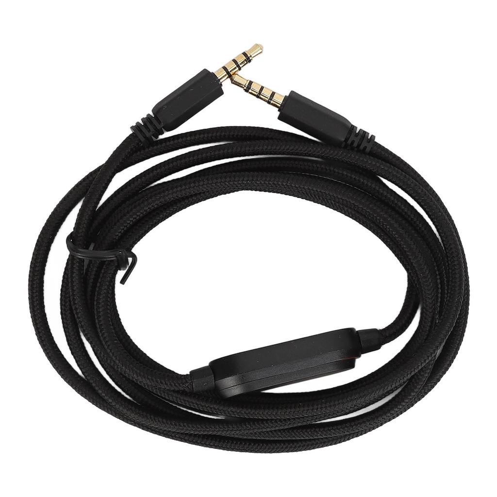 Replacement Sound Cable Nylon Braiding Headphone Cable with Volume Control Mute Switch for AW720H
