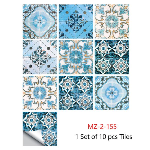 10x10/15x15/20x20/30x30cm PVC Flower Tile Tiles Decals Waterproof Wall Sticker Bathroom Sticker Kitchen Decoration