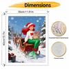 Disney digital oil painting diy oil painting hand painting mermaid Christmas sleigh winter reindeer living room bedroom decoration painting
