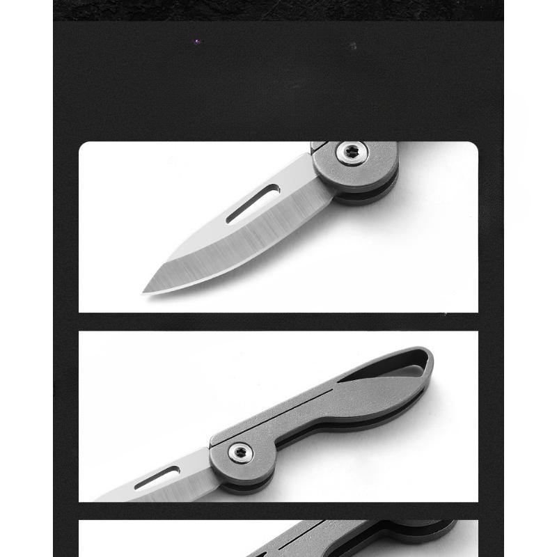 Нож из титанового сплава Мини-складной нож Портативный брелок для ключей Edc Портативный нож Подвеска с надписью Экспресс-нож Складной нож.