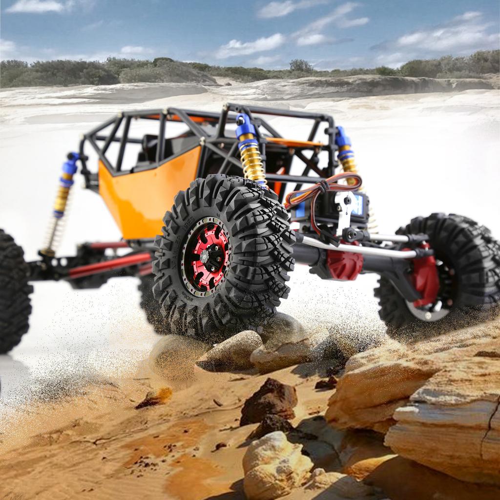 Rubber Tires Remote Control Car Tires 4PCS Replacement for SCX10 II III 90046 Trax4 TRX4 4WD D90