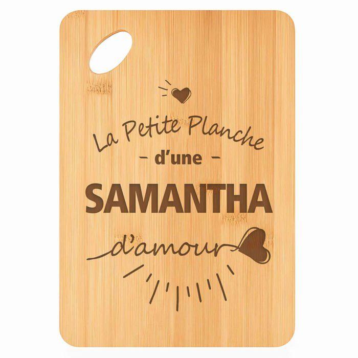 Planche à découper - PLANETEE - Samantha d'Amour - Bambou naturel - 30x20x1 cm - Trou Ø24 mm