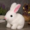 Realistic Bunny Toy Kids Interactive Jumping Rabbit Plush Toy Lifelike Ears Twitching Handmade