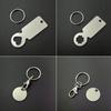 Removable Shopping Trolley Tokens Stainless Steel Shopping Carts Key Release Key Keychains
