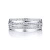 925 Sterling Silver Rings European Style Fashion Micro Pave Clear Zircon Multilayer Lines Ring Women Girls Gifts Jewelry
