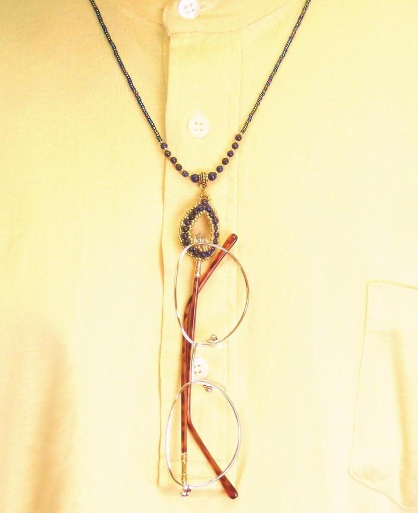 Hogdseirrs Lapis Lazuli Glasses Holder Necklace