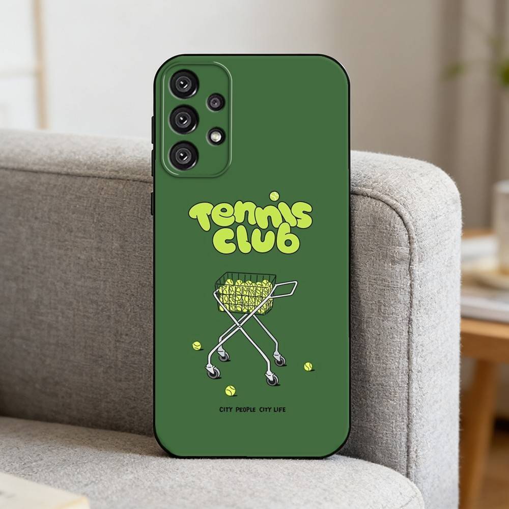 Чехол для телефона T-Tennis B-Ball S-Sport для Samsung S25,S24,S21,S22,S23,S30,Ultra,S20,Plus,Fe,Note,10,9,5G Черный