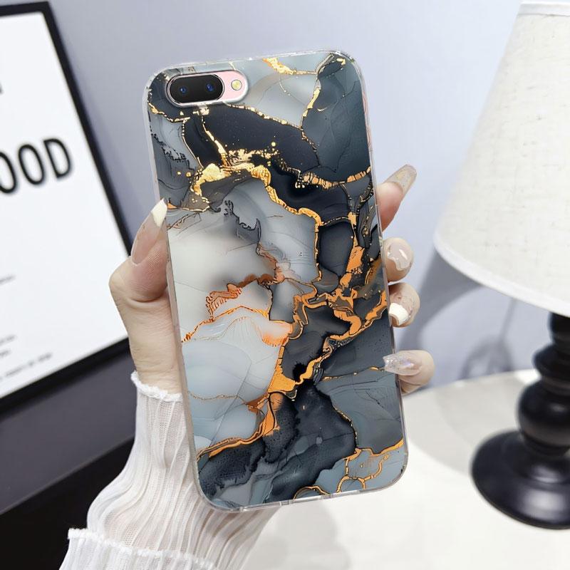 For Oppo RX17 R17 Neo A5 AX5 AX7 A7N Case Cover For Oppo AX5S A12 A12E K12 Marble Clear Soft Silicone Phone Case Fundas Bumper