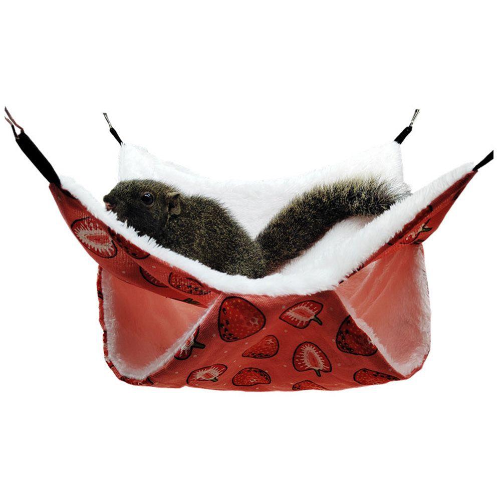 Fashion Plush Double Layer Squirrel Beds Hamster Cage Pet Sleeping Bag Pet Hammock